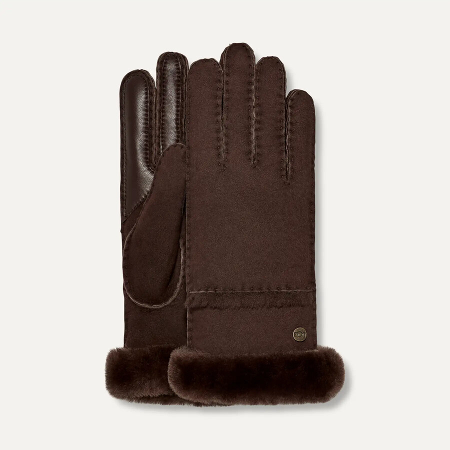gestikte handschoen van schapenvacht