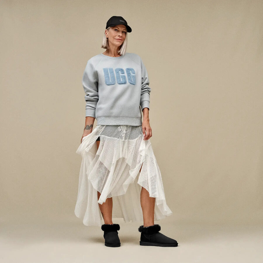 madeline fuzzy logo crewneck